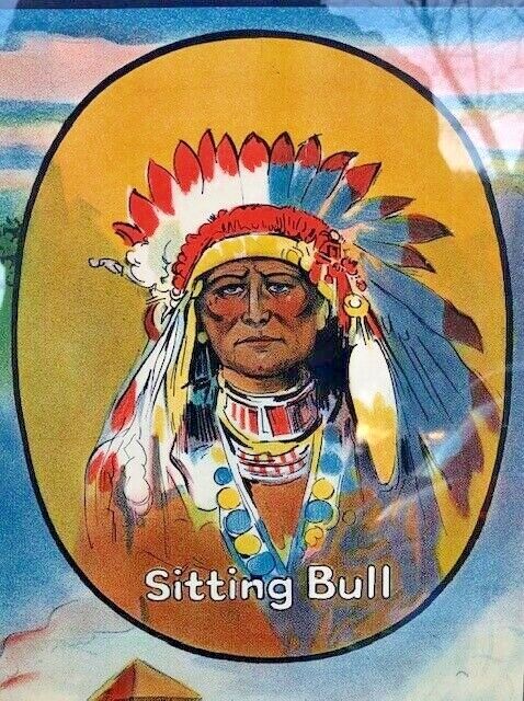 Antique Hollywood Movie Poster Vintage Western Custer & Sitting Bull Без бренда - фотография #5