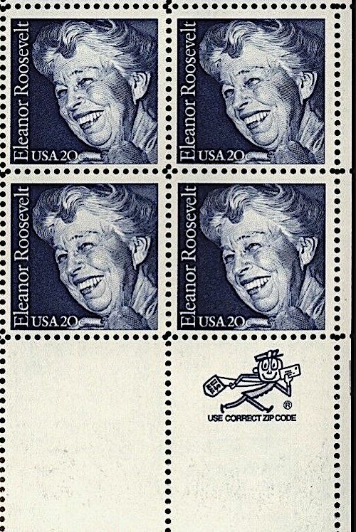 4 Mint ELEANOR ROOSEVELT 1984 STAMPS: First Lady, Photo by Dr David Gurewitsch Без бренда - фотография #2