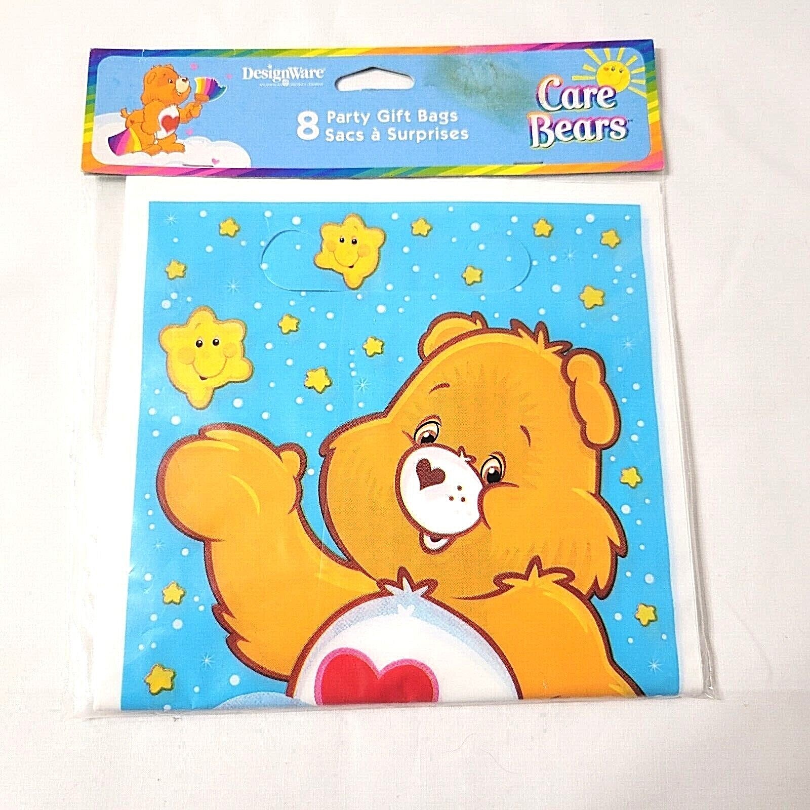 Care Bears Party Supplies Rainbow Colors 2 sz Plates Bags Cups Hats Napkins 2002 DesignWare / AMC Does Not Apply - фотография #11