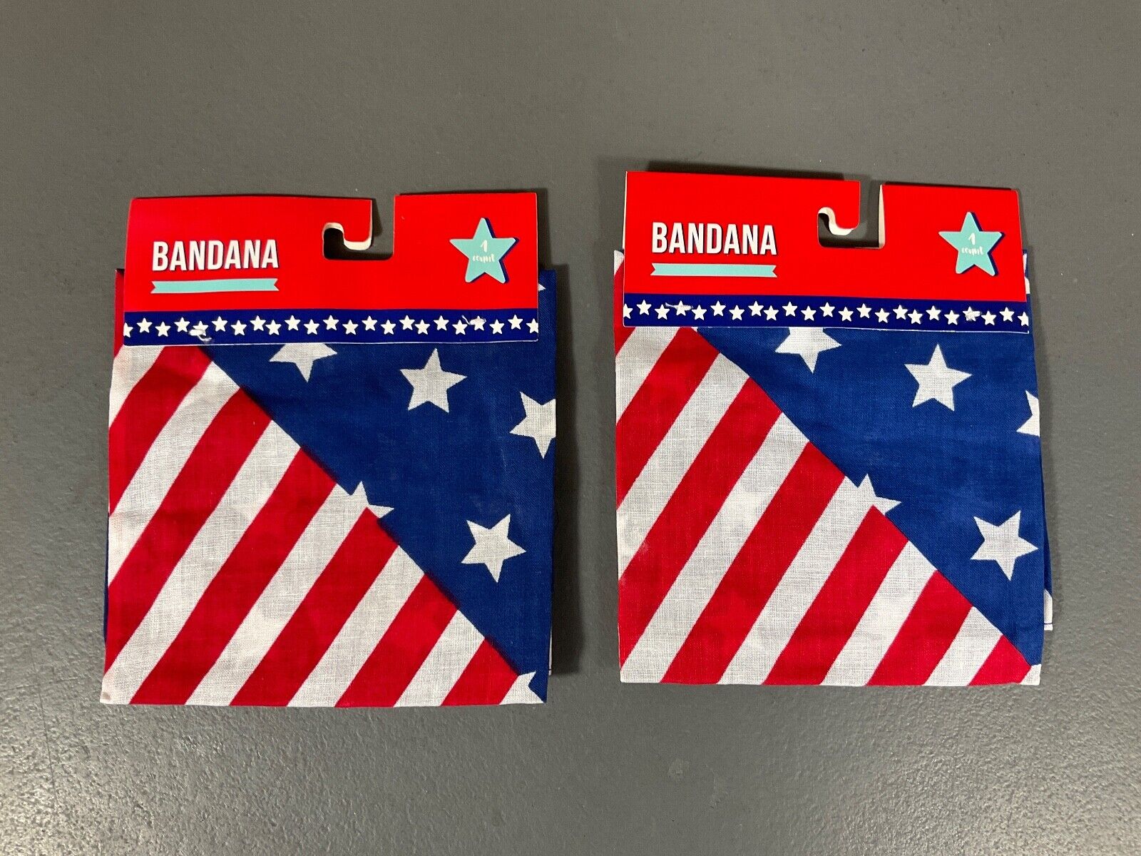 Premium USA Patriotic Flag Bandana Stars and Stripe Proud American  - 2 Pack Без бренда