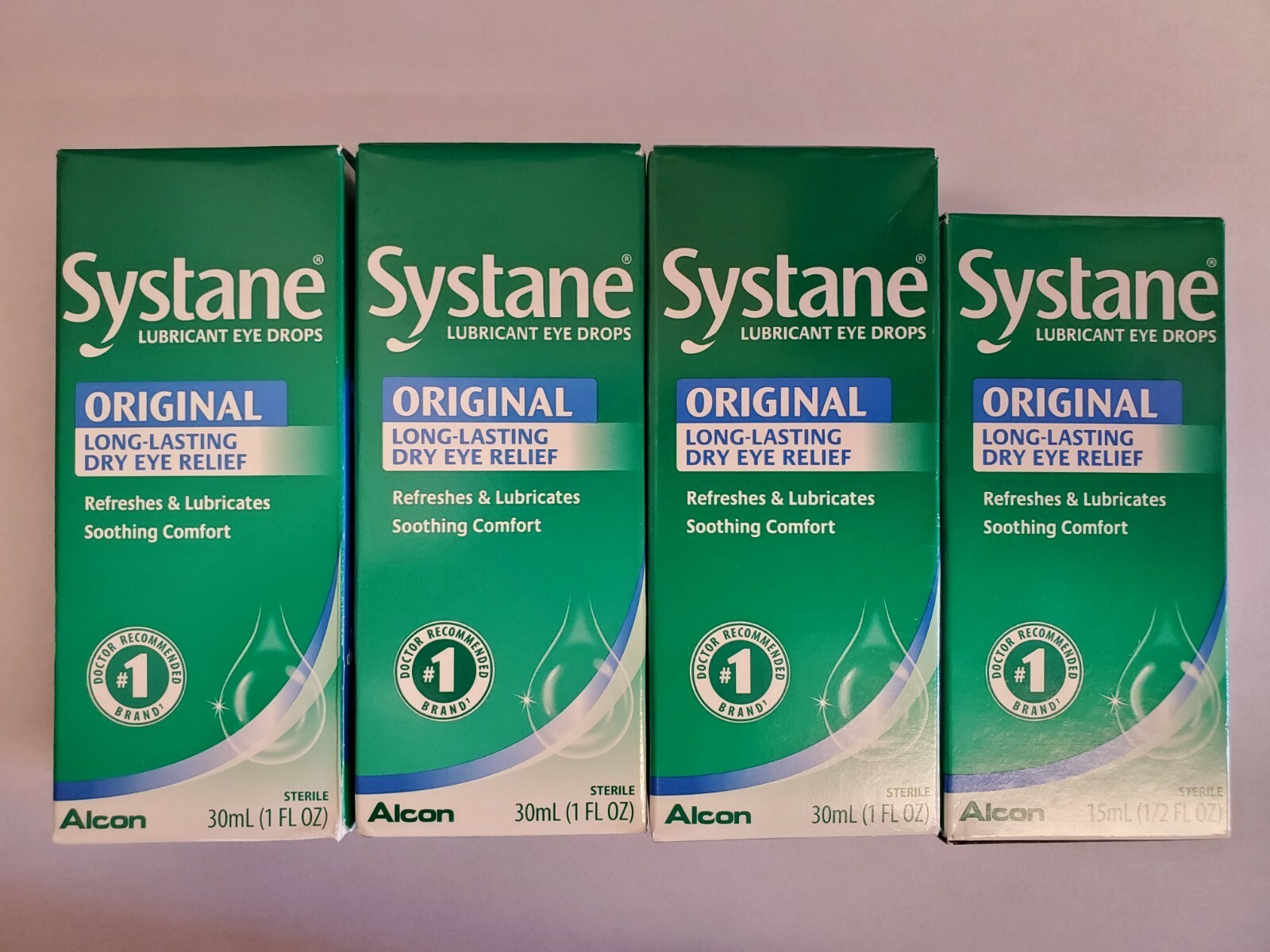 3 Systane Original Lubricant Eye Drops,  30 mL (1 Fl Oz)  + BONUS 15 ML (0.5 Oz) Systane