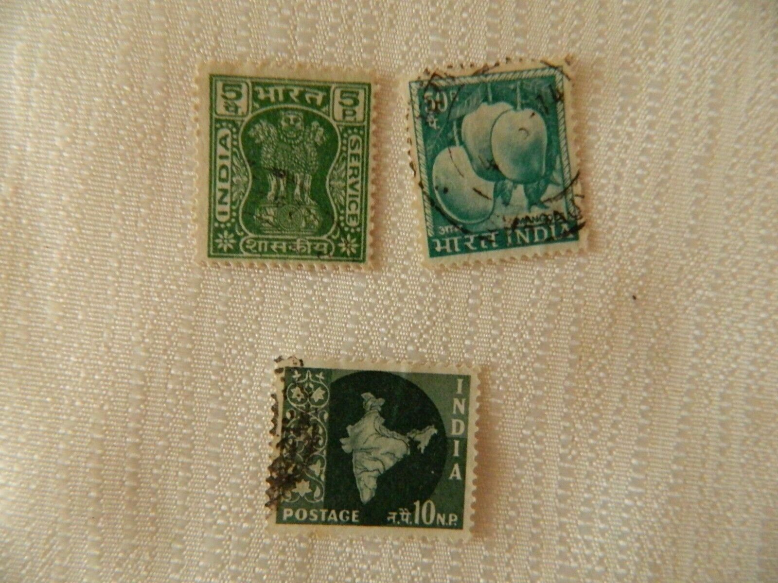 Vintage Decimal Stamp INDIA Green Colour 1950-1960 Без бренда