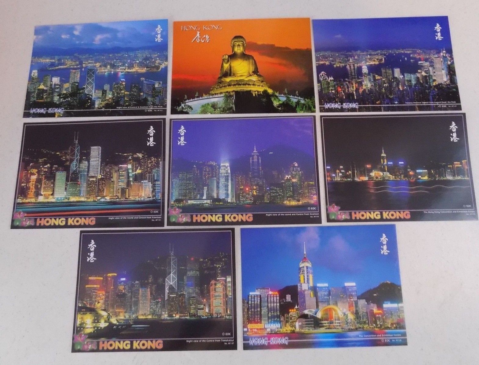 Lot Of 8 - Hong Kong Large Postcards - Unposted - Blank - EDC Без бренда