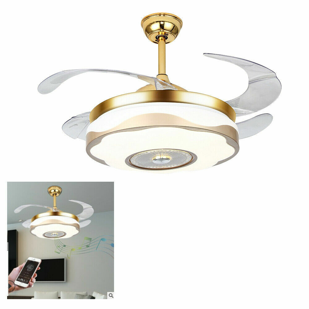 Invisible Ceiling Fan Light 42'' Bluetooth & Night Light Remote Control Mute 70W Unbranded Does Not Apply - фотография #5