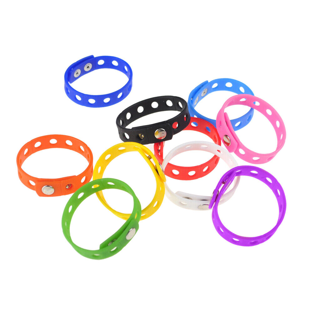 10 PCS Rubber Bracelets for Kids Adjustable Wristbands Shoe Charms Party Favors GOGO DD05171_KIDASSORTED-10PCS - фотография #6