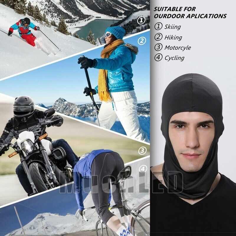 3 Pack Men Balaclava Black Face Mask Lightweight Motorcycle Warmer Ski Unbranded - фотография #7