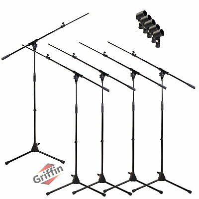 GRIFFIN Microphone Stand with Boom Arm 5 PACK - Tripod Telescoping Studio Mic Griffin LG-AP3614(5)