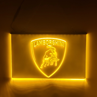 Lamborghini LED Sign Racing Garage Lambo Beer Pong All-Stars