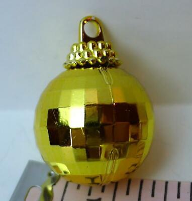 Disco Ball Ornaments mirrored look Lot of 10 Gold miniature plastic Unbranded does not apply
