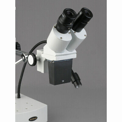AmScope 10X-20X LED Binocular Stereo Microscope Boom Arm + LED Gooseneck AmScope SE400Z - фотография #5
