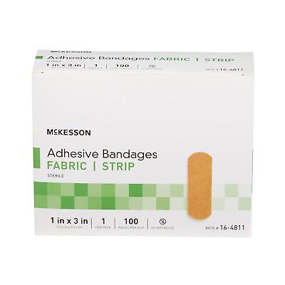 400 McKesson Adhesive Bandages 1" x 3" Flexible Fabric Band Aid Strips 16-4811 McKesson 16-4811 - фотография #2