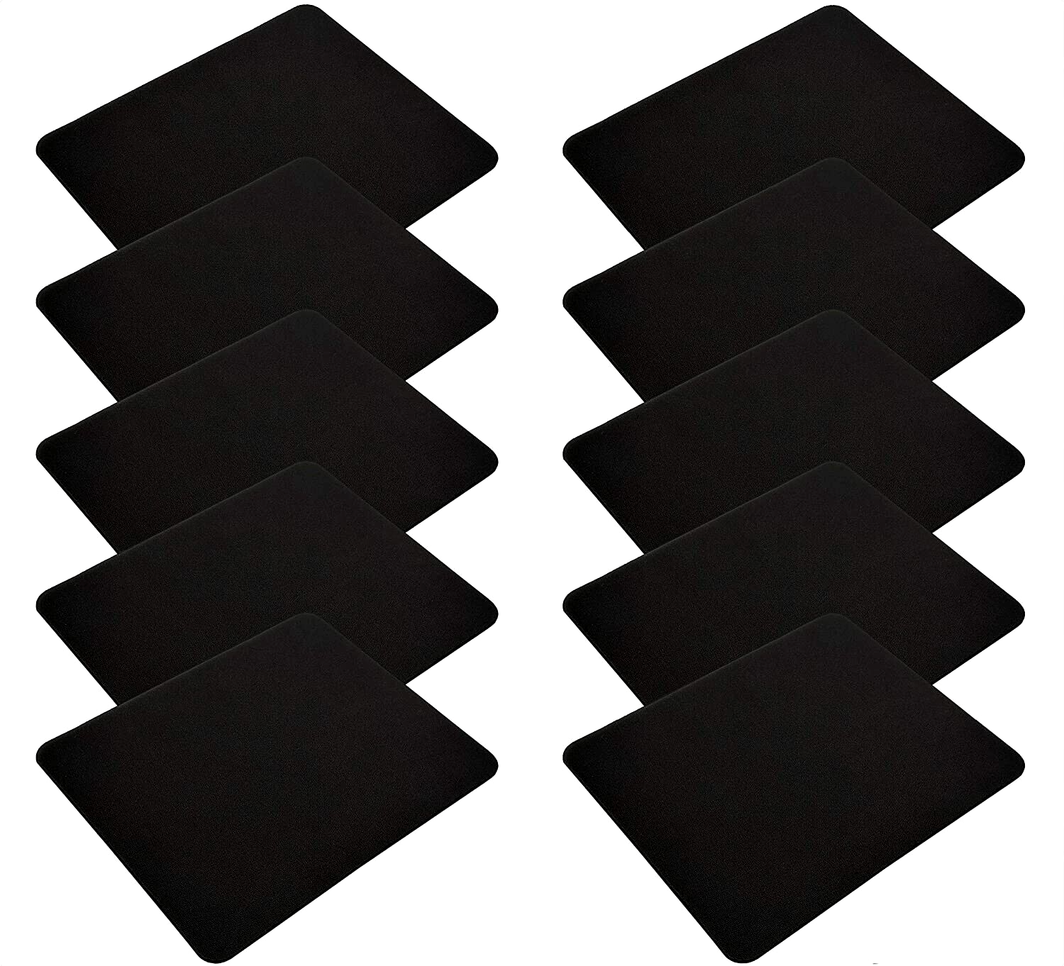 Lot of 10 No Logo Black Mousepads Generic Does Not Apply