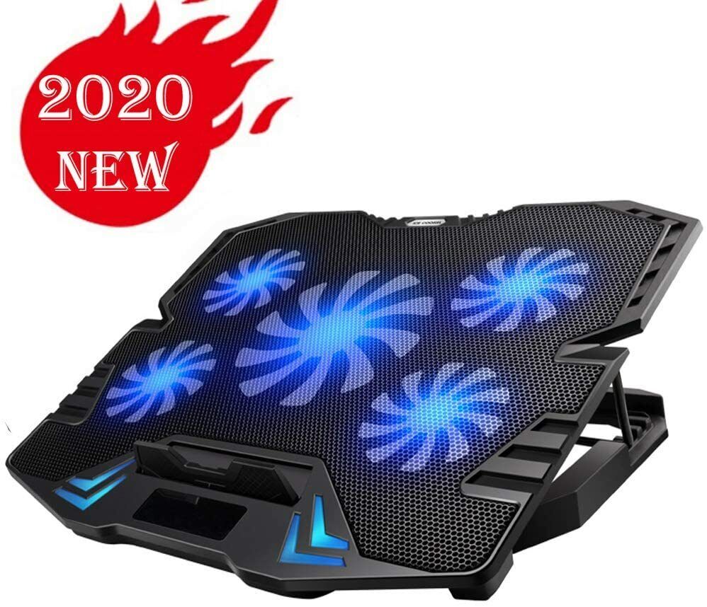 USB Laptop Cooler Cooling Pad Stand Adjustable Fan Blue LED For Game PC Notebook Unbranded Does Not apply