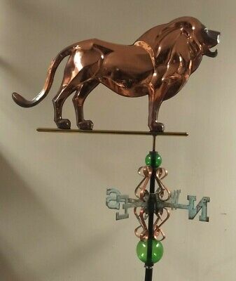 LARGE LION  Weathervane,Very rare, Copper,ALL PARTS,sold as shown.No roof mount COBRAPROINC - фотография #2