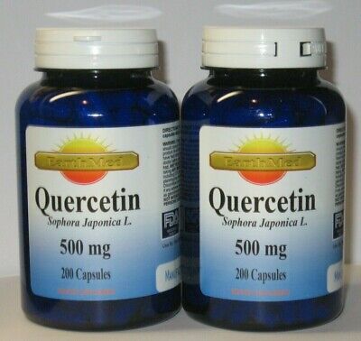  Quercetin 500mg/serving   400 Capsules Expires 2026  Made in USA EarthMed