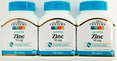 21st Century Zinc 50 mg 110 ct Bottle -3 Pack - Expiration Date 01-2024 21st Century CEN-21393
