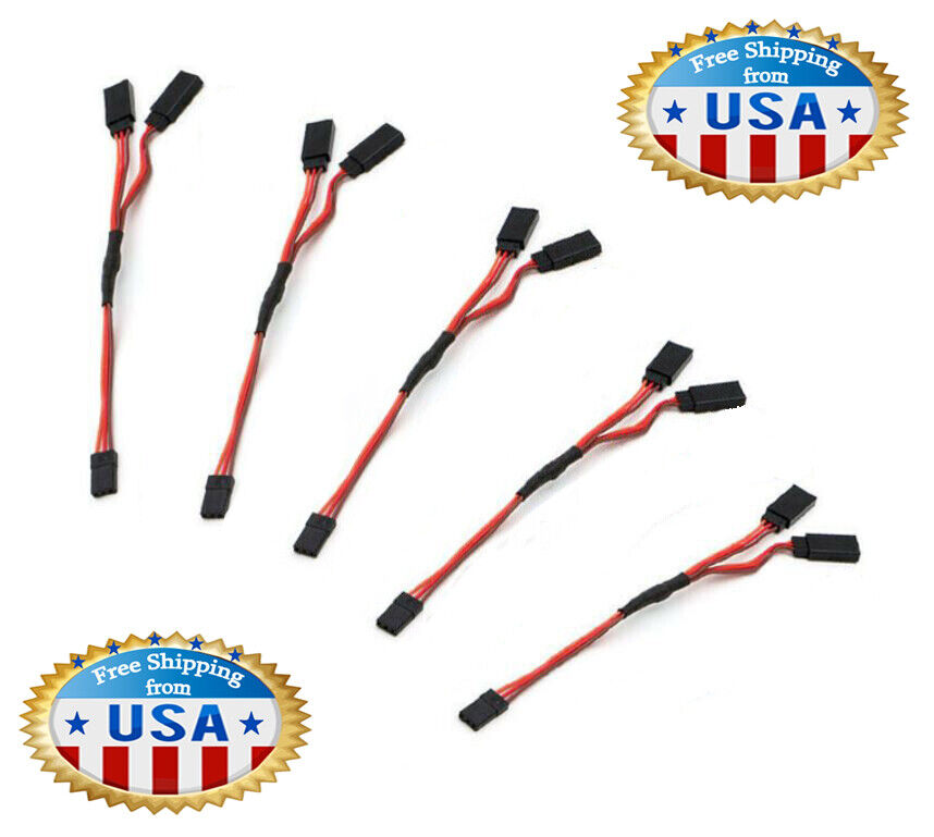 5 PCS 170mm Servo RC Y Style Male to Female JR Cord Extension Splitter Cable Unbranded/Generic Does Not Apply