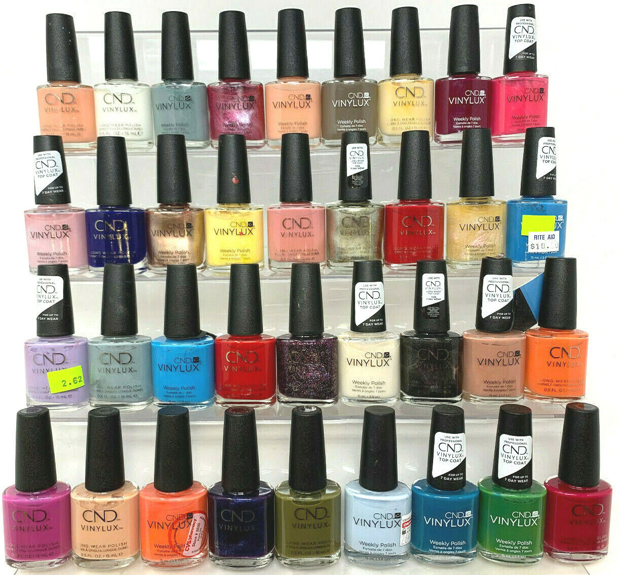 LOT OF (100) Wholesale CND WEEKLY VINYLUX Nail Polish Random Assortment Bulk CND Does Not Apply