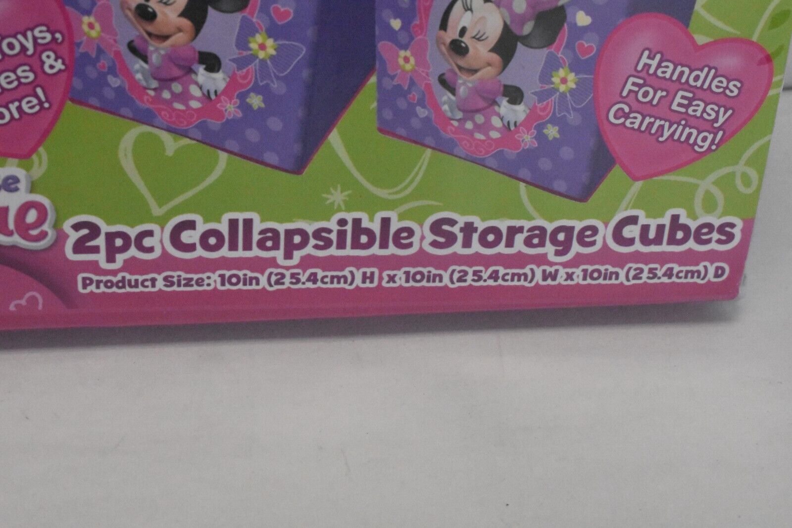 Disney Minnie Mouse Bowtique Purple Pink Storage Cube 10" x 10" x 10" 4 Piece Disney WK317654 - фотография #3
