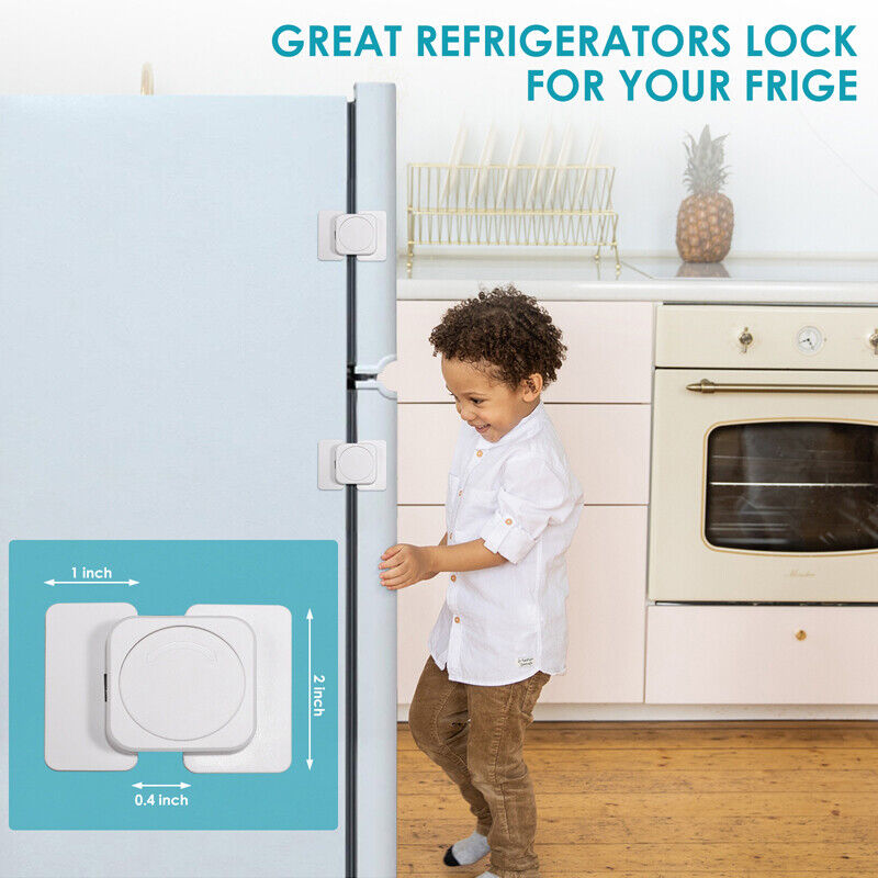 2 Cabinet Protector Fridge Door Lock Freezer Lock Baby Safety Refrigerator Catch Unbranded Does Not Apply - фотография #7
