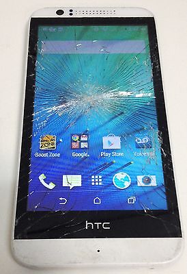 HTC Desire 510 4G LTE  White Boost Mobile Android Cracked Screen for Parts HTC HTCOPCV1