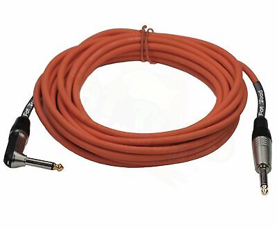 Guitar Cords Right Angle 20FT ¼  Gold Jack 4 Cables FAT TOAD Instrument AMP Wire Fat Toad U-AP2303-R-20FT (4) - фотография #4