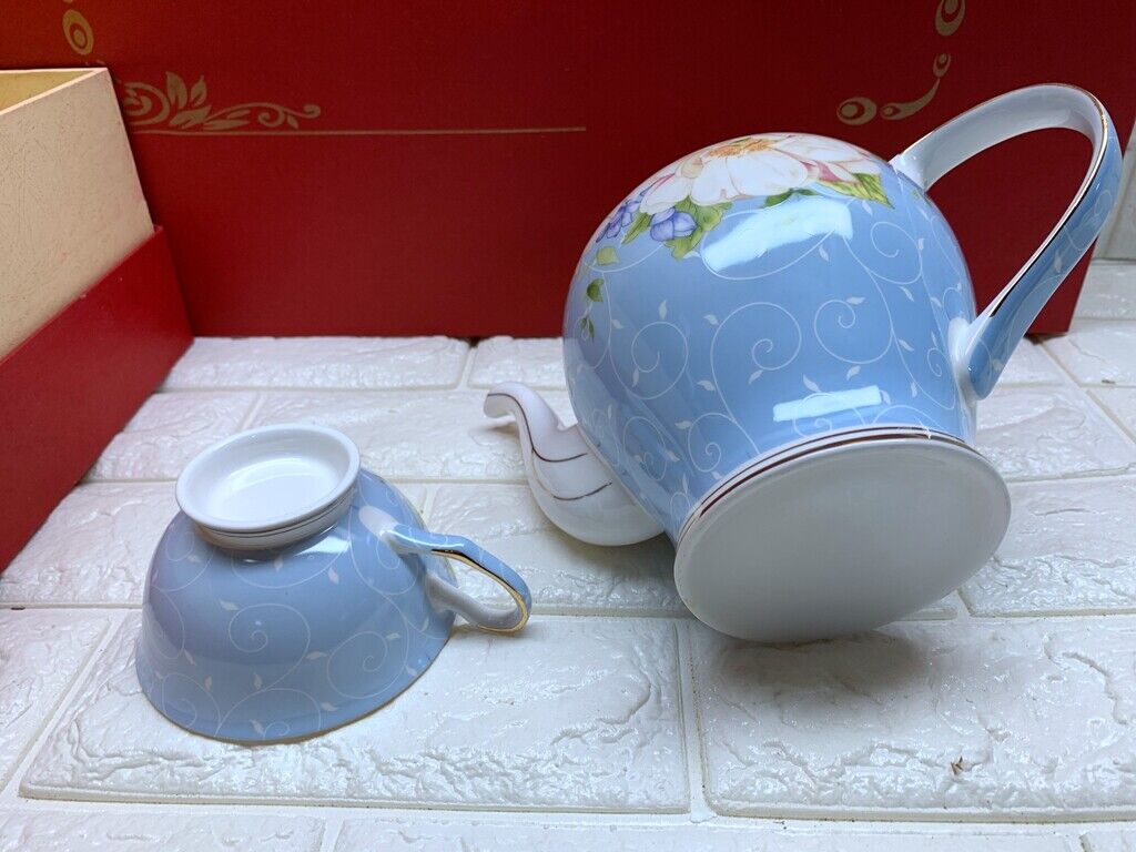 brand new high end fine bone china 15 piece Tea Set Floral Без бренда - фотография #4