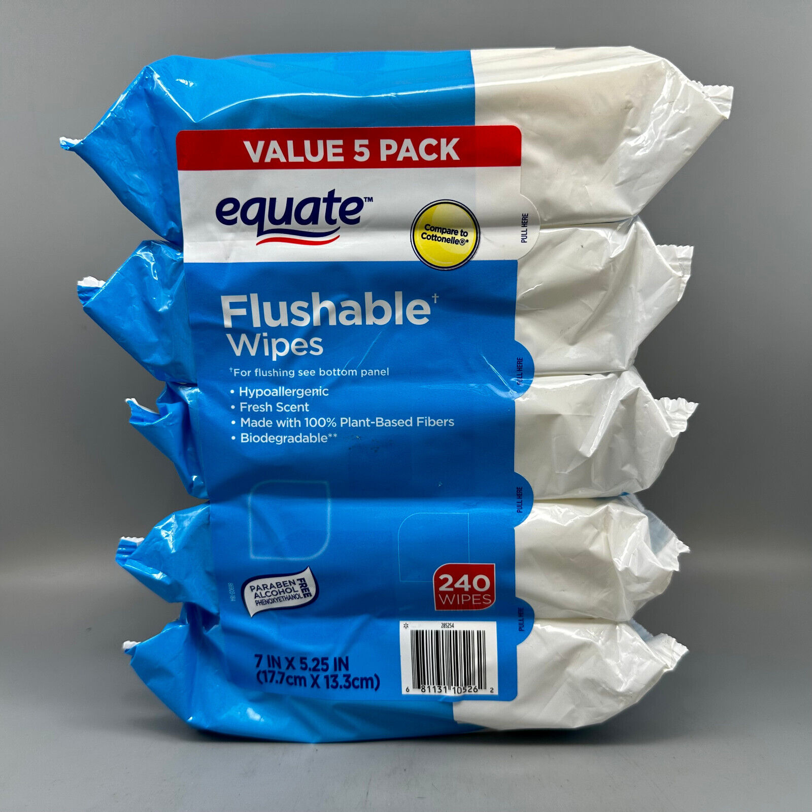 Equate Flushable Hypoallergenic Wipes 48 Wipes x 10 PACK = 480 total EQUATE N/A - фотография #4