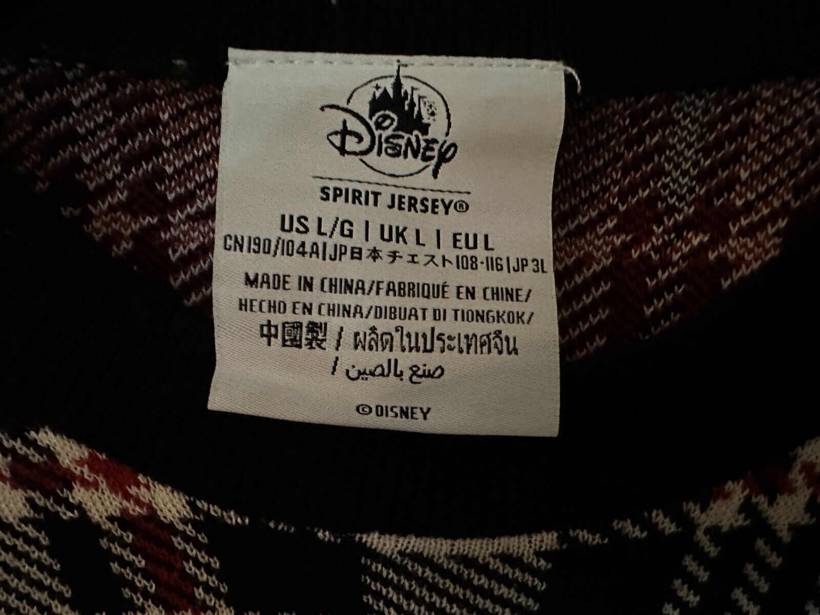 2022 Disney Parks Walt Disney World Holiday Sweater Spirit Jersey Large NWT Spirit Jersey - фотография #3