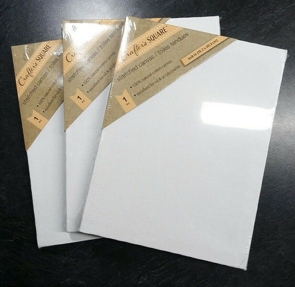 3pk 6"x8" White Cotton Stretched Art Canvases Canvas 1/2" Painting Acrylic Oil Unbranded Does Not Apply - фотография #5