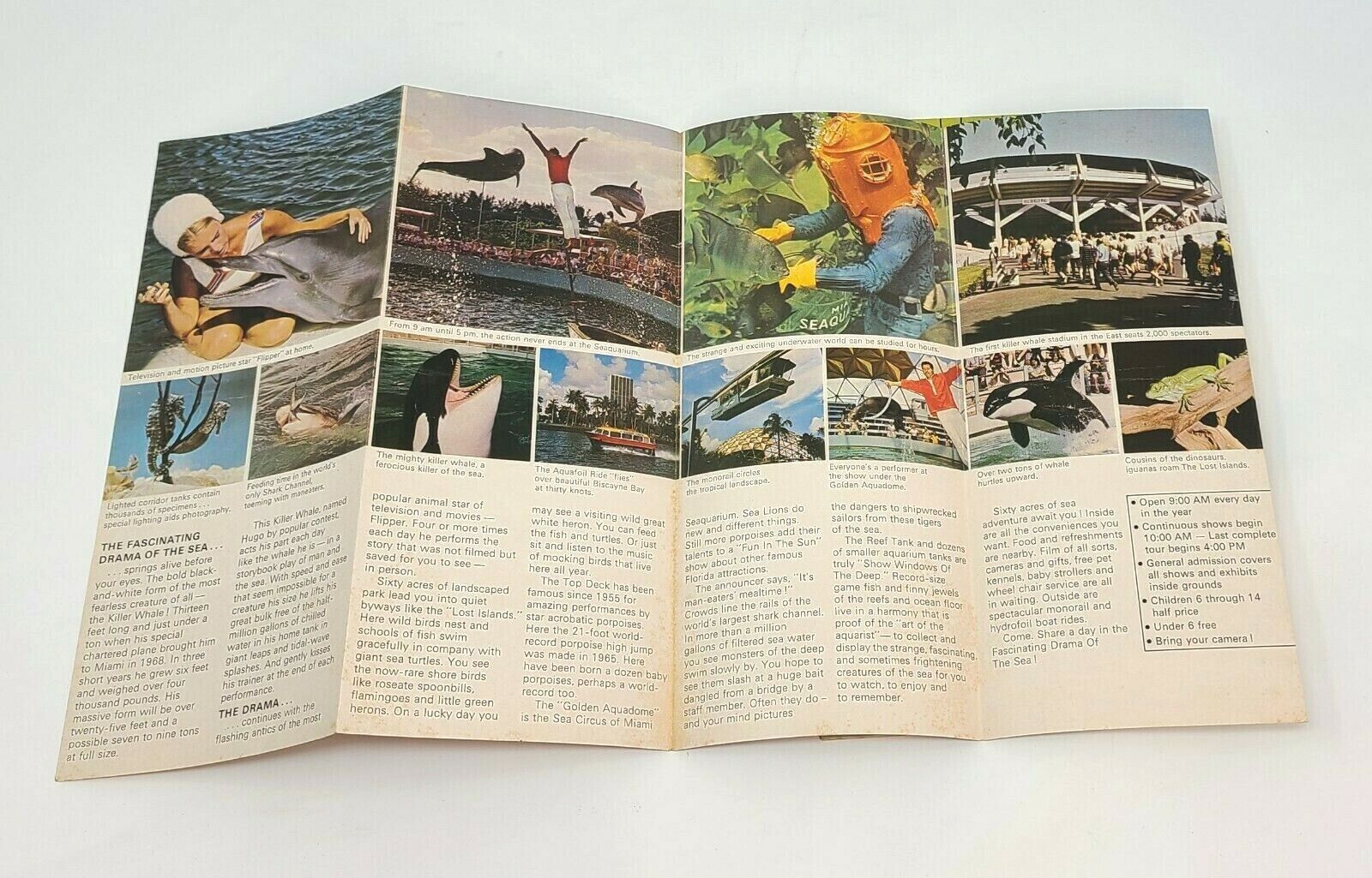 Miami Seaquarium Travel Brochure Pamphlet English & Spanish Virginia Key Florida Без бренда - фотография #3