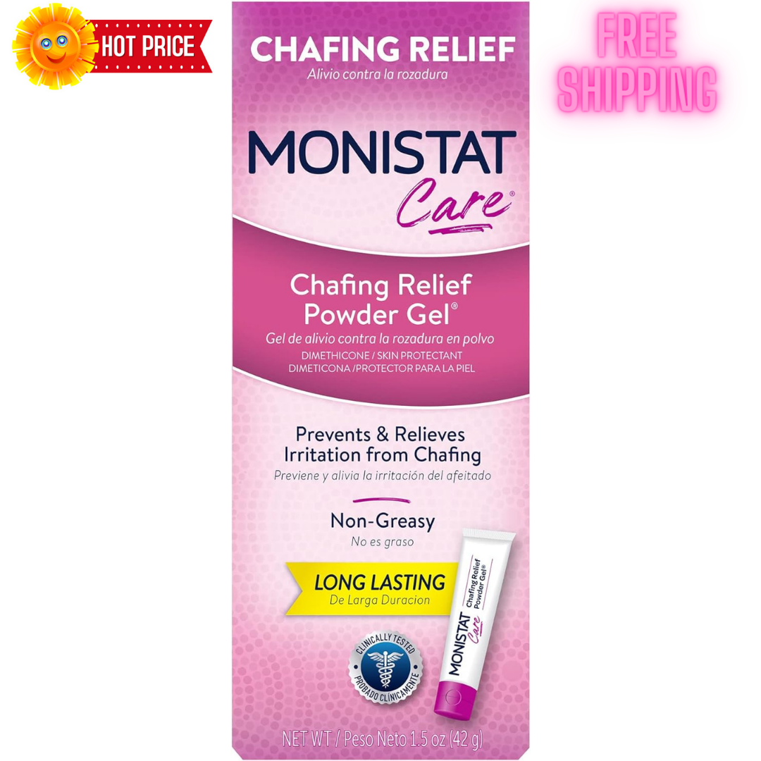 Monistat Care Chafing Relief Powder Gel | Anti Chafe Protection | 1.5 Oz Does not apply