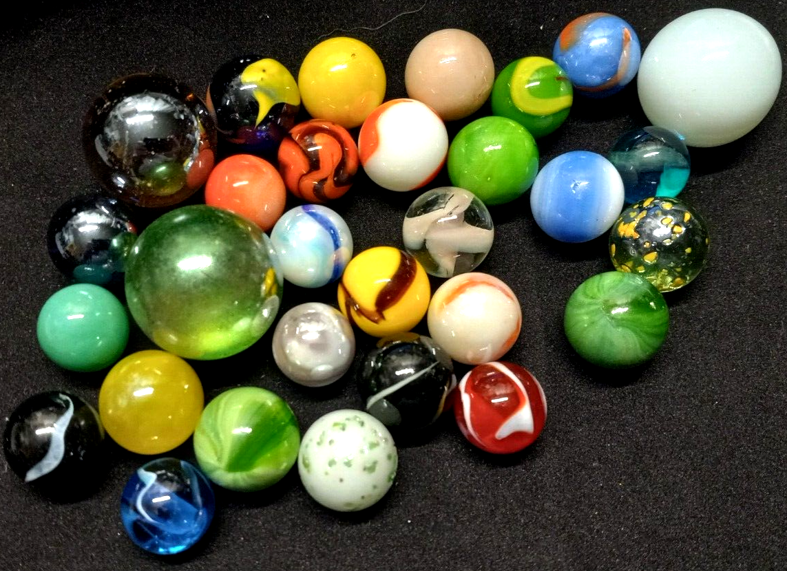 Vintage Marbles Lot Of 30 Mega Marbles Vacor .556"-.991" Mega Marble - фотография #3
