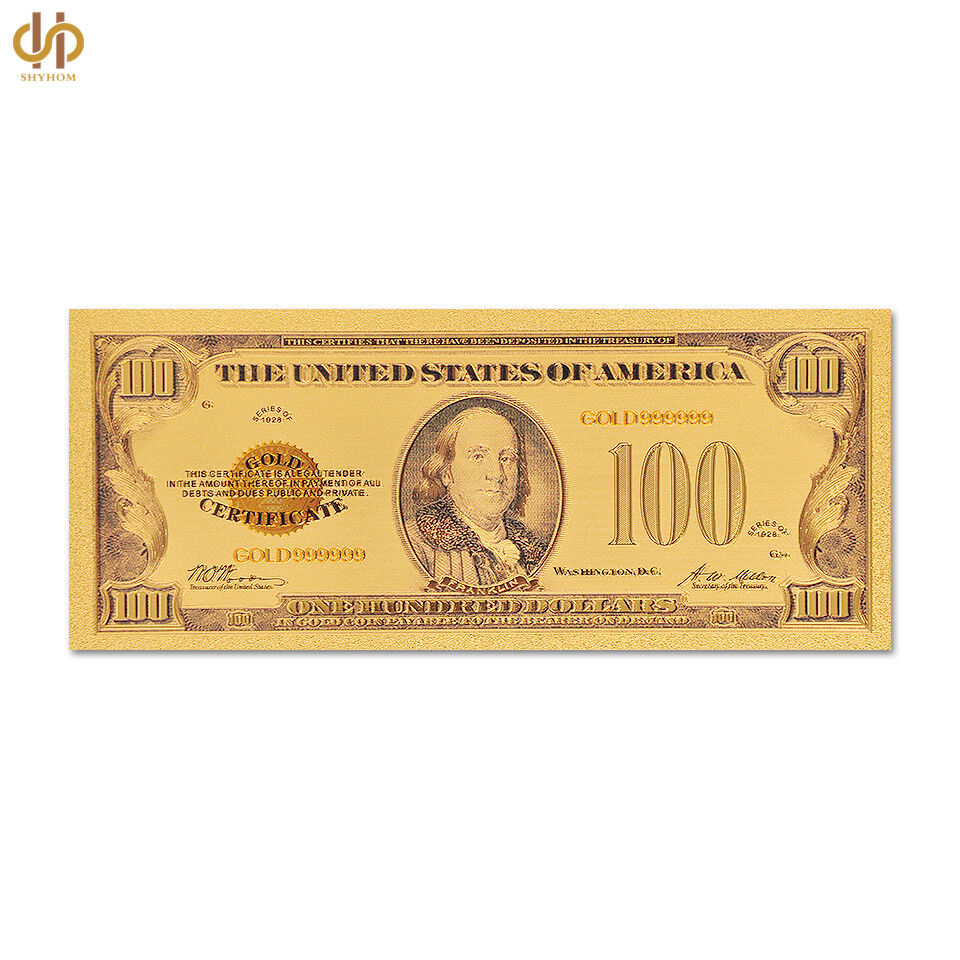10PCS 1928 US 100 Dollar Bill Colored Gold Banknote Collection Dollar Bill  Без бренда - фотография #6