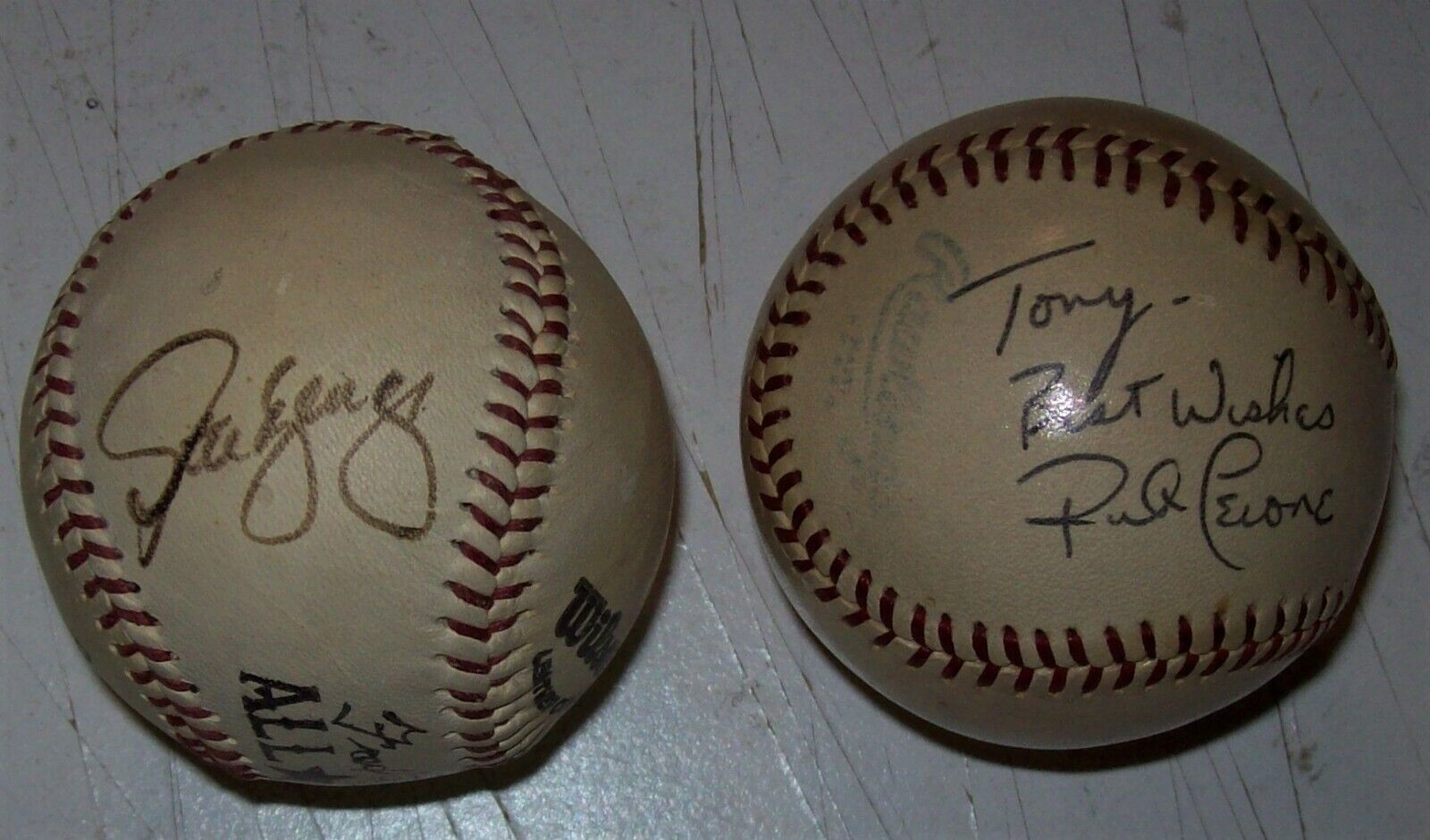 LOT OF 4 DIFF. AUTOGRAPHED BB's: S.YEAGER, R.ROBINSON; R.CERONE; D.ROZEMA Без бренда - фотография #2