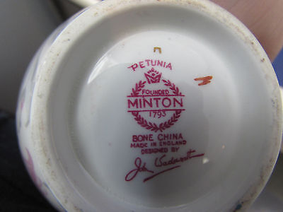 Minton Bone China PETUNIA Demitasse Set Minton Petunia - фотография #3
