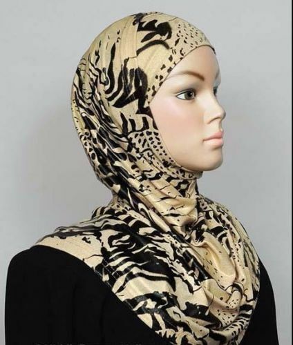 1/2 dozen 1 pc Fashion Print Amira Hijab Mix Color Design Muslim Head Wear Cover Без бренда - фотография #7