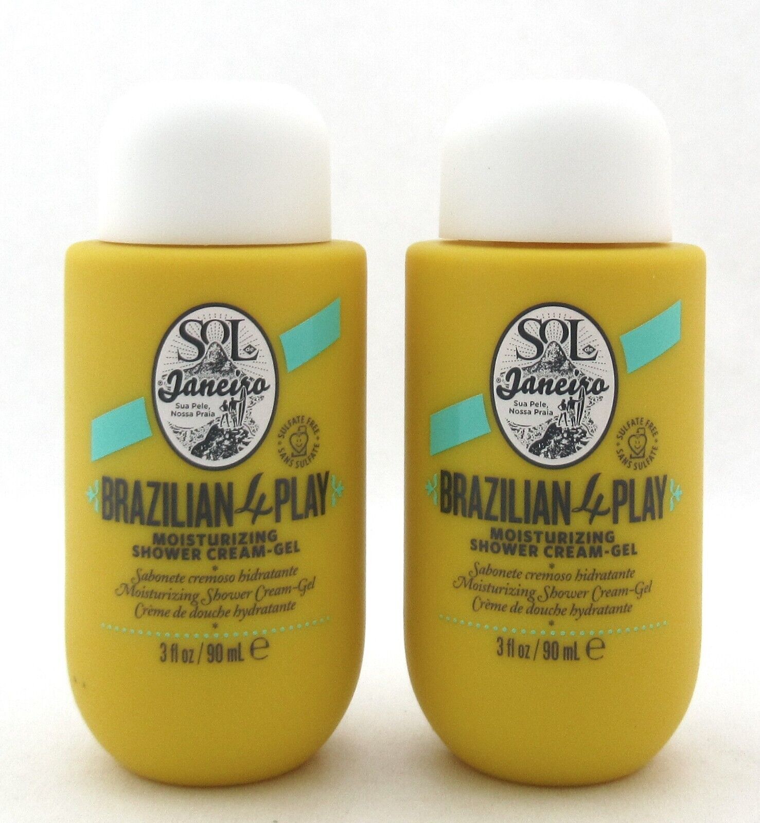 Sol de Janeiro Brazilian 4 Play Moisturizing Shower Cream-Gel 3 oz. Lot of 2 New Sol de Janeiro