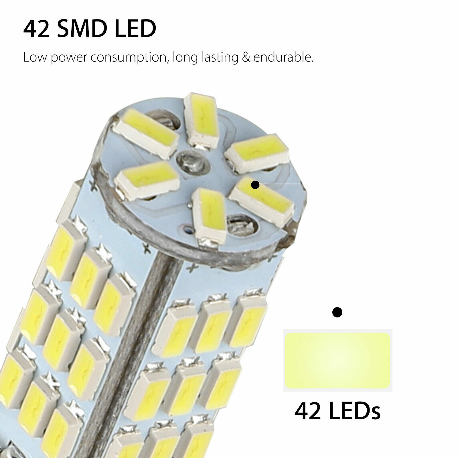 20x Pure White T10/921/194 RV Trailer Backup Reverse LED Lights Bulbs 42-SMD 12V ANYHOW Does Not Apply - фотография #10