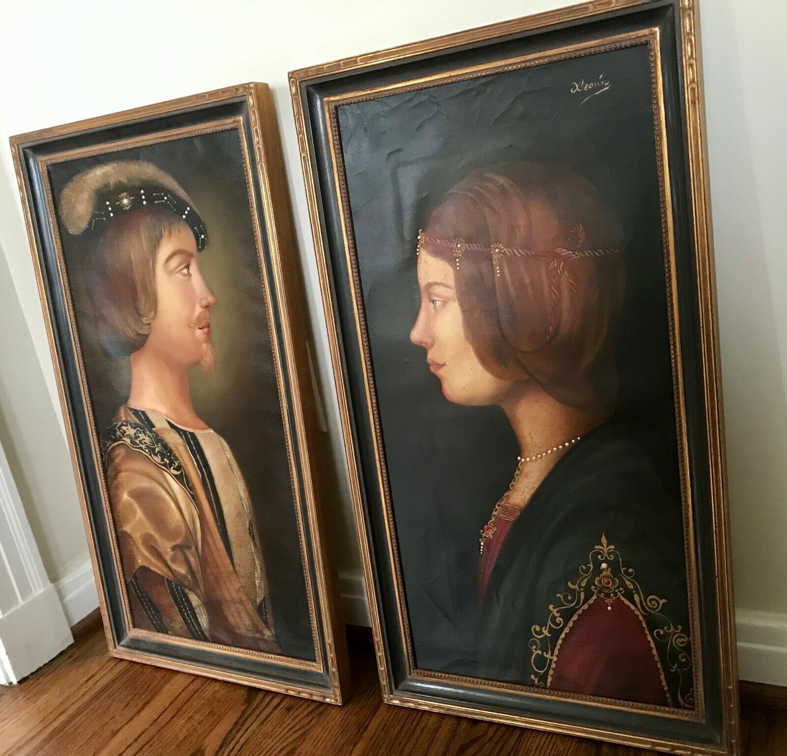 "Prince and Princess" - pair of original oil paintings by Azarin of Peru Без бренда - фотография #3