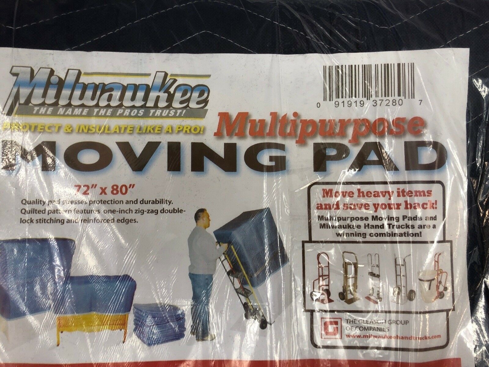 Milwaukee Multipurpose Moving Blanket Pad HOTT DEALS - 72 x 80 - LOT OF 2 Gleason Industrial Prd 37280 - фотография #2