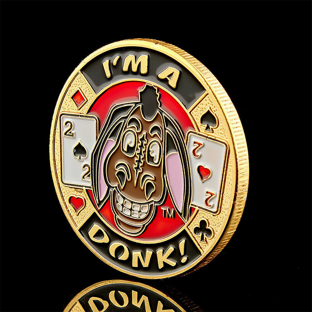 5PCS Poker Chip Entertaining I'm A Donk Casino Poker Guard Token Coin Collection Без бренда - фотография #5