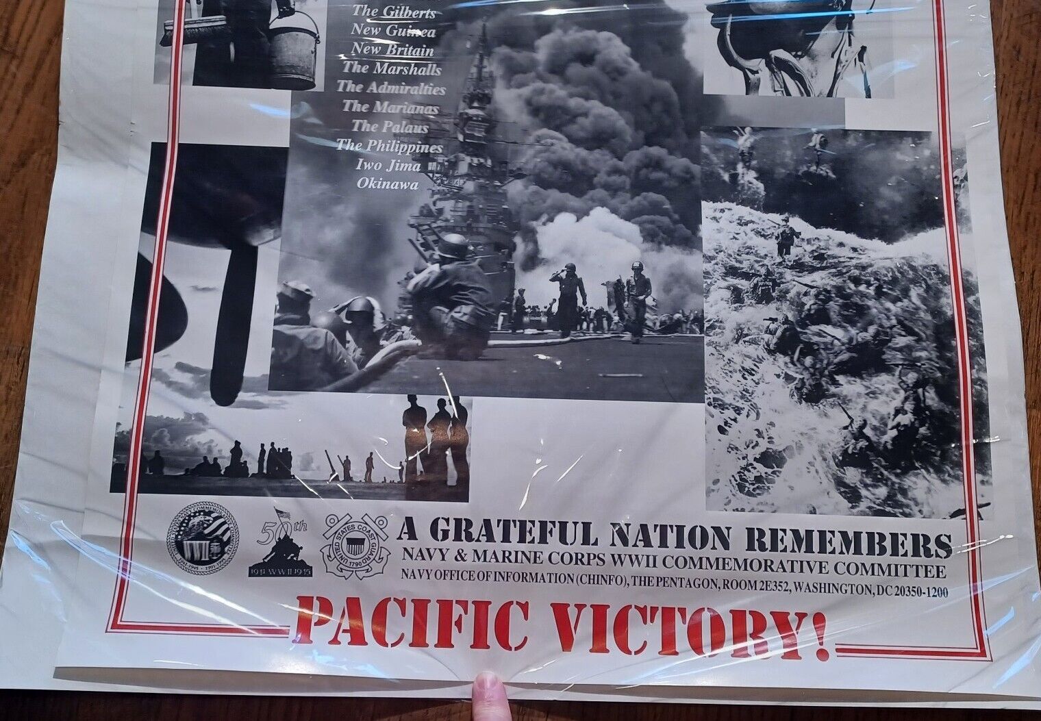 1995 50TH ANNIVERSARY OF WIRLD WAR 2 VICTORY IN THE PACIFIC POSTER Без бренда - фотография #4