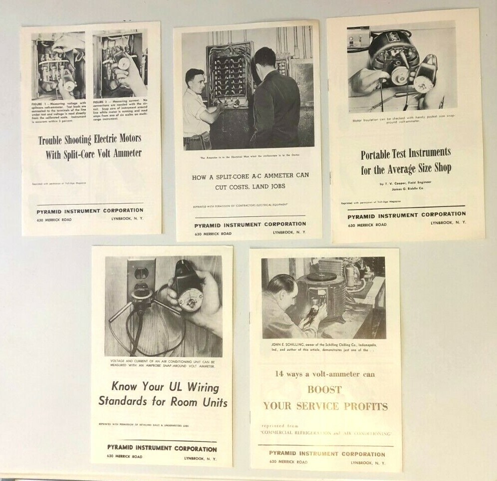 Pyramid Instrument Co. 1950's Advertising Instructional Booklets, Lot of 5  Без бренда