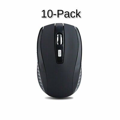 10x Lot Wireless Mouse Optical USB Laptop PC Computer 2.4GHZ Black DPI Mice Pack ProjectChase WM-100x10