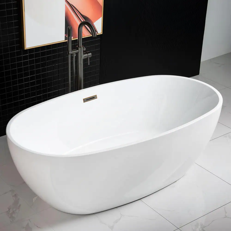 Avignon 67 In. Acrylic Flatbottom Double Ended Bathtub with Oil Rubbed Bronze Ov Does not apply - фотография #2