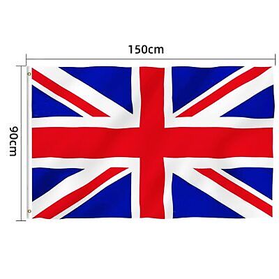Union Jack Flags 5ft x 3ft, 1pcs/2pcs Great Britain British Flags - Double Si... AhfuLife - фотография #2