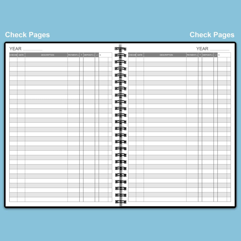Check Register – A5 Checkbook Log with Check & Transaction Registers, Bank  Does not apply - фотография #2