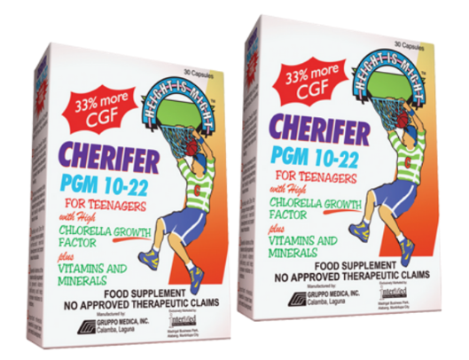 2 PACKS CHERIFER PGM10-22 w High Chlorella Growth Factor(CGF) & Taurine 30caps  CHERIFER