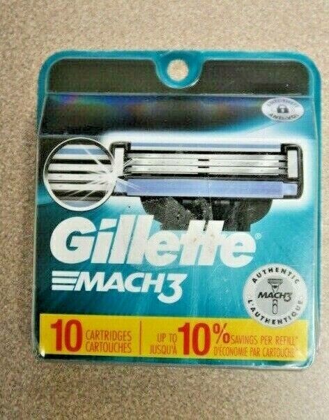 Gillette Mach3 Shaving Razors (20 Cartridges) Lot of 2 Packs 10 Each Total of 20 Gillette MACH3 - фотография #2